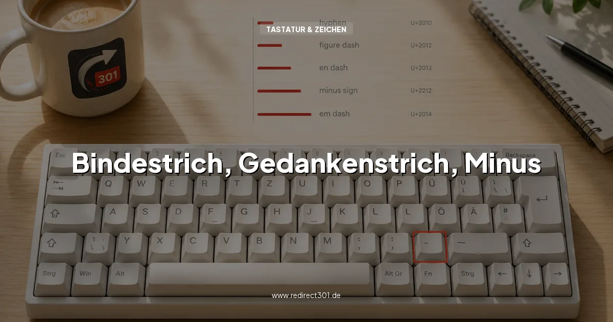 Bindestrich, Gedankenstrich, Minus: alle Strichformen im Vergleich