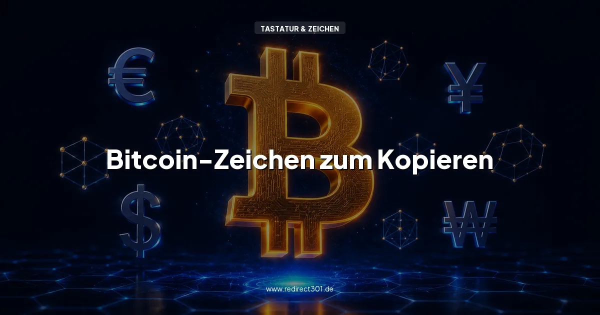 Bitcoin-Zeichen ₿ auf der Tastatur schreiben und kopieren