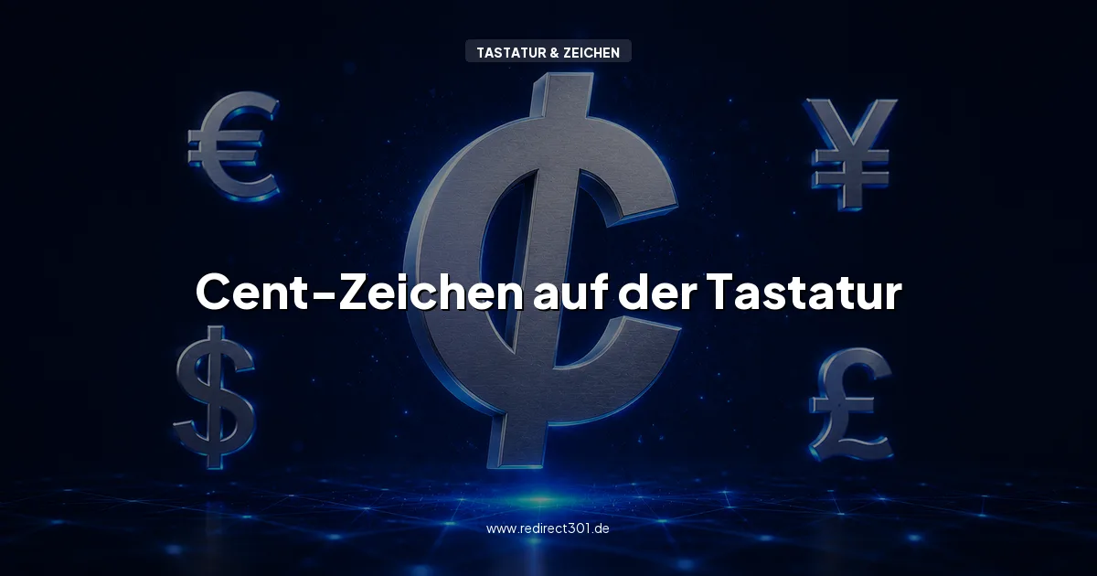 Cent-Zeichen ¢ auf der Tastatur schreiben und kopieren
