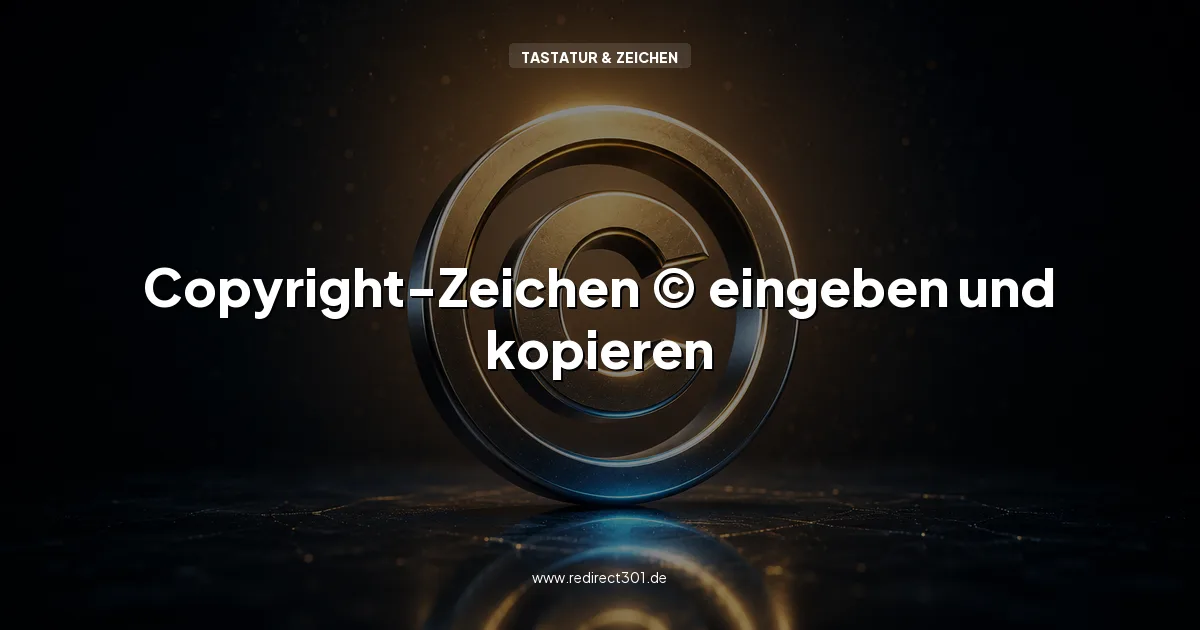 Copyright-Zeichen © eingeben und kopieren