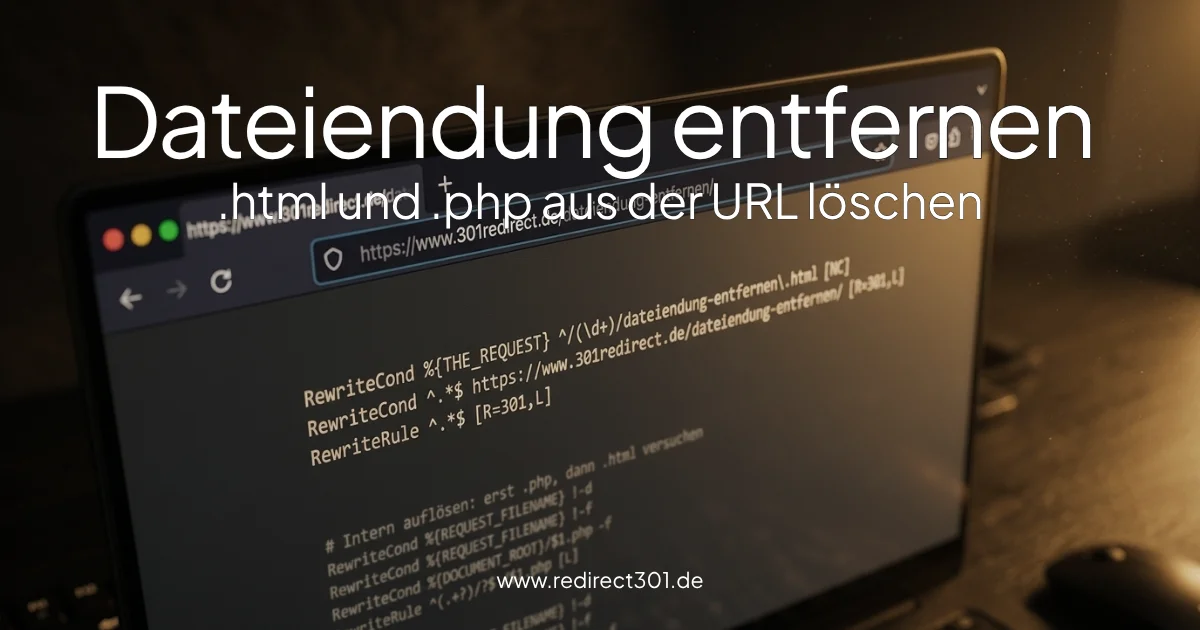 Dateiendung entfernen - .html und .php aus der URL löschen