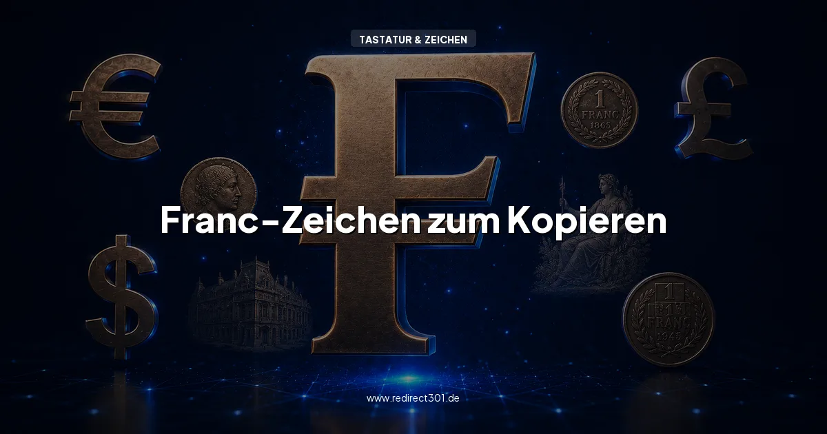 Franc-Zeichen ₣ und französischer Franc richtig schreiben