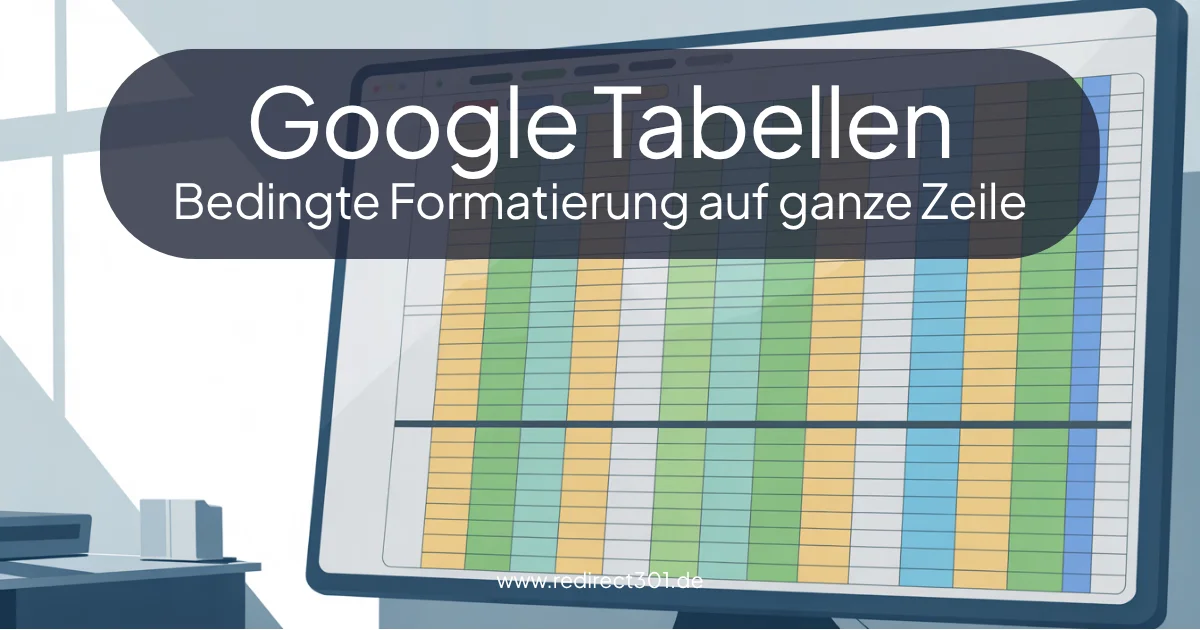 Google Tabellen: Bedingte Formatierung auf ganze Zeile