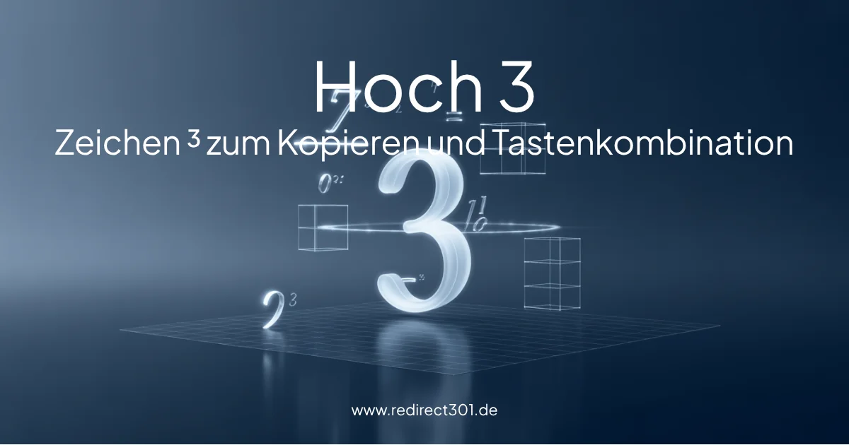 Hoch-3-Zeichen ³ schreiben und rechnen