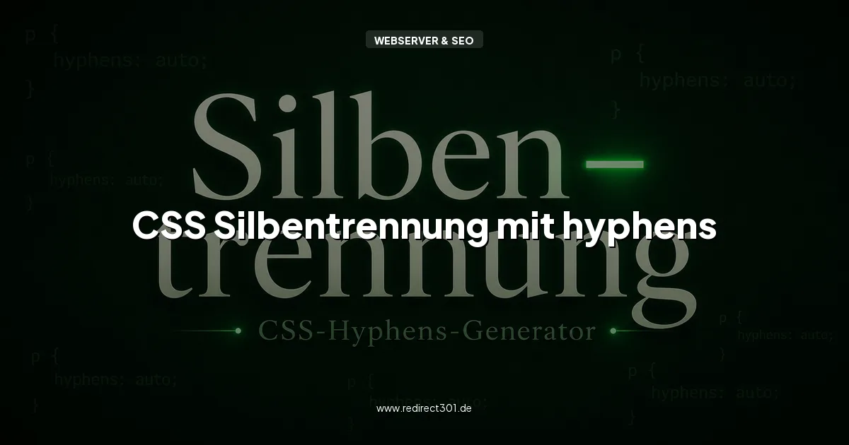 CSS Silbentrennung mit hyphens - Anleitung, Generator und Praxis-Beispiele