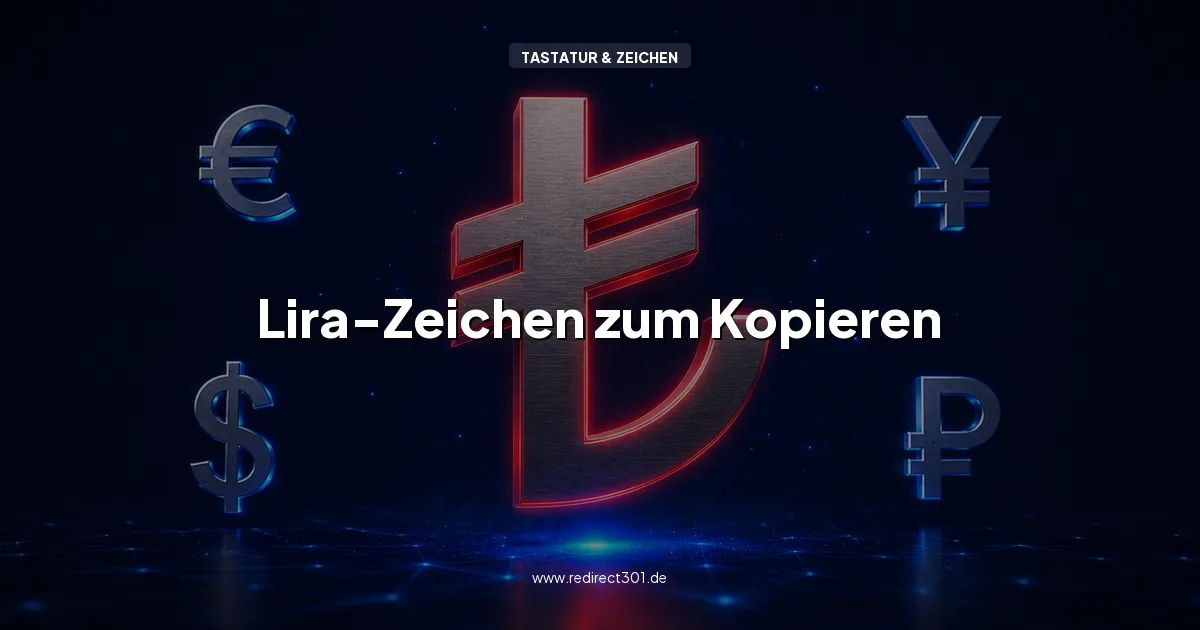 Lira-Zeichen ₺ auf der Tastatur schreiben und kopieren