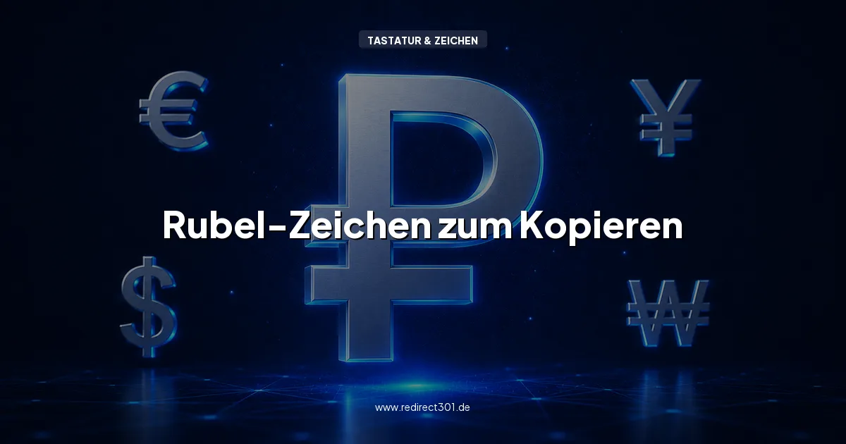 Rubel-Zeichen ₽ auf der Tastatur schreiben und kopieren