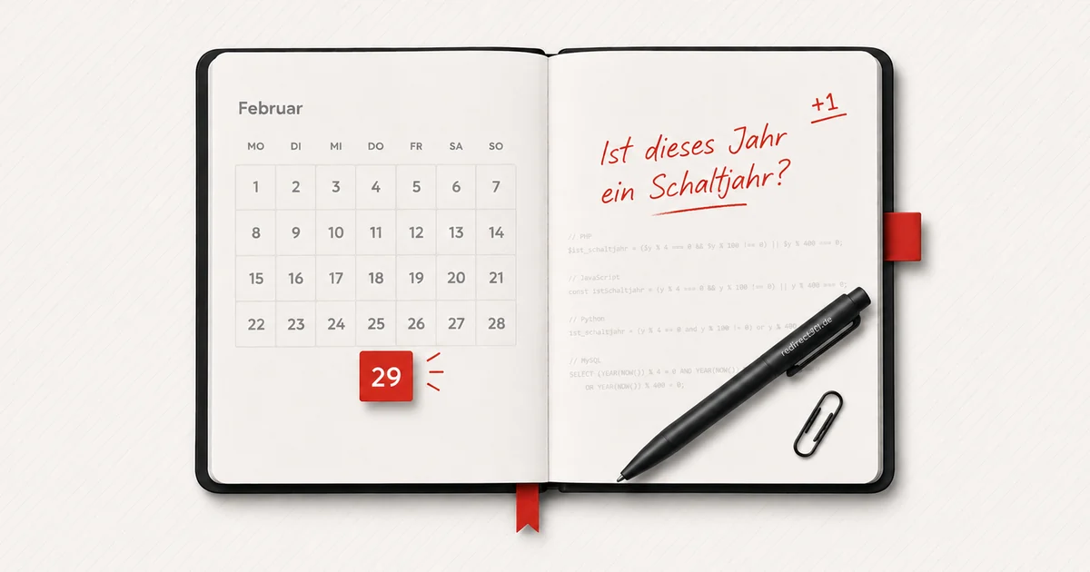 Kalenderblatt mit hervorgehobenem 29. Februar, Symbolbild für ein Schaltjahr