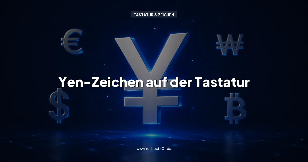 Yen-Zeichen ¥ und Yuan auf der Tastatur schreiben und kopieren