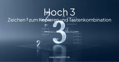 Hoch 3 Zeichen