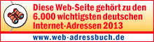 Diese Web-Seite gehört zu den 6.000 wichtigsten deutschen Internet-Adressen 2013
