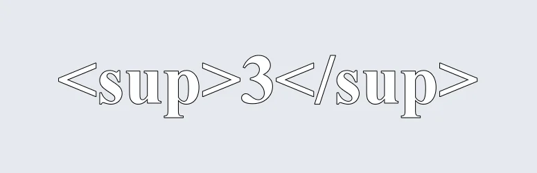 Hoch 3 in HTML schreiben
