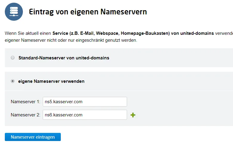 United Domains - Nameserver ändern