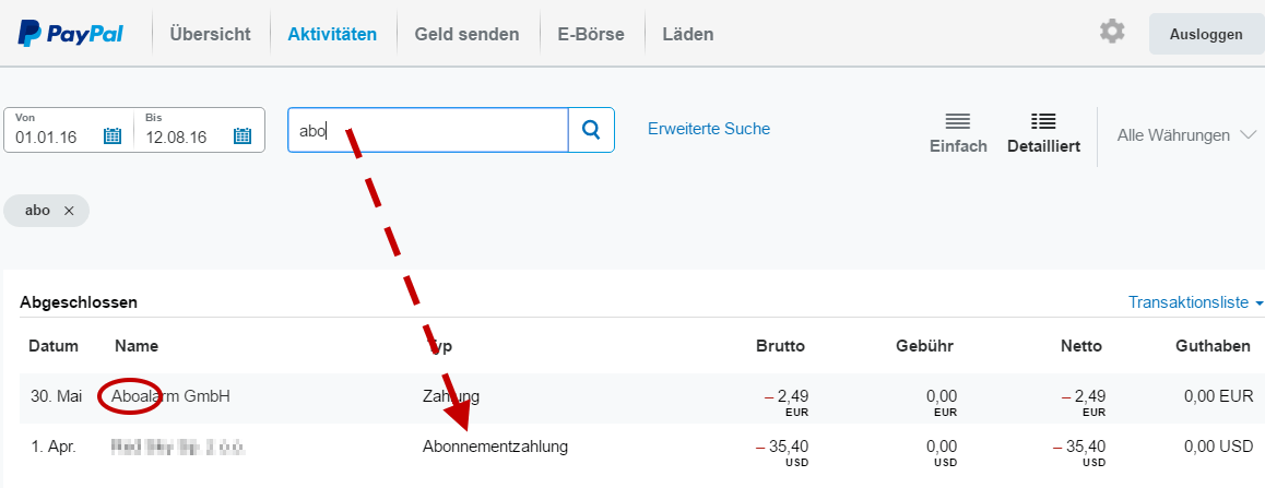 paypal abo kündigen