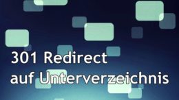 301 Redirect auf Unterverzeichnis