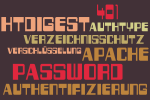 Verschlüsselter Passwortschutz mit Apache-AuthType htdigest