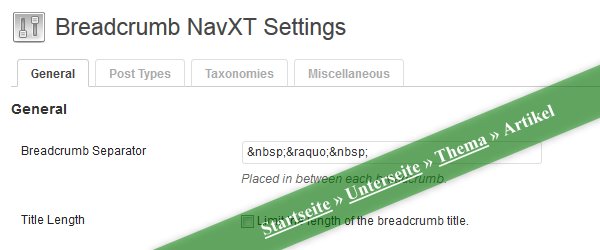 Breadcrumb NavXT