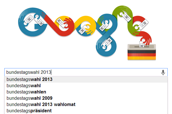 Bundestagswahl 2013 Google Doodle