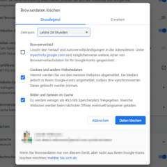 Google Chrome: Browserdaten löschen
