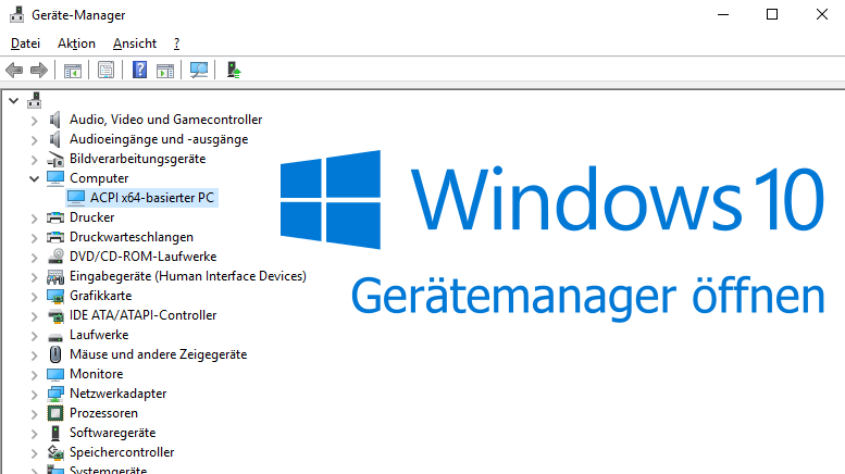 Gerätemanager bei Windows 10 öffnen