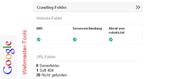 Crawling-Fehler in den Google Webmastertools feststellen Crawling-Fehler in den Google Webmastertools feststellen