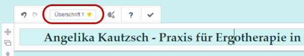 H1-Überschrift per Editor anpassen