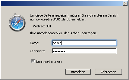 Passwortschutz mit htdigest, gesicherte Anmeldeübertragung