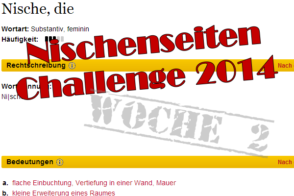 Nischenseiten Challenge 2014 - Woche 2