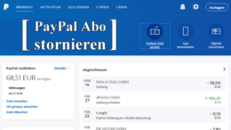 Paypal Abo stornieren (stoppen, kündigen)