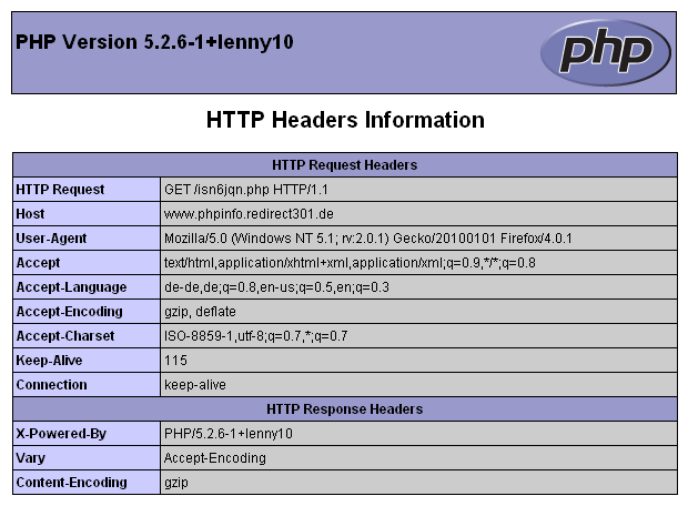 HTTP Headers Information - phpinfo HTTP Headers Information - phpinfo