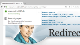 301 Redirect von http nach https