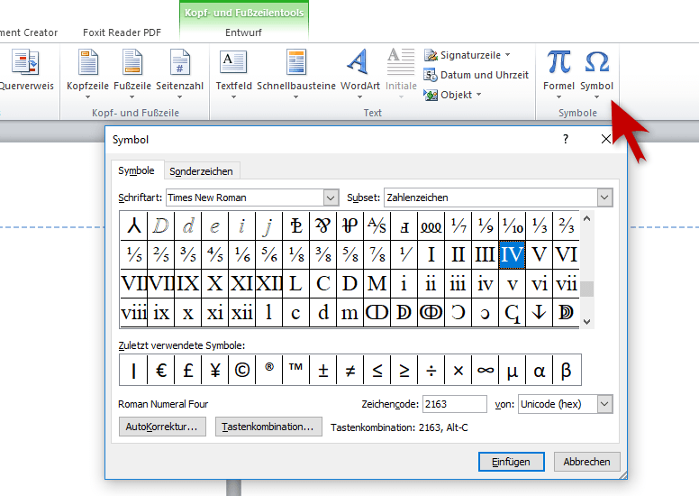 Romische Zahlen In Word Excel Und Powerpoint So Wird S Gemacht