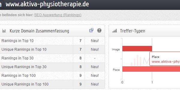 SEO-Auswertung im Manhatten Tool