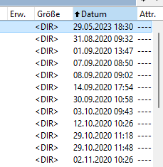 Total Commander - Sortierung nach JJJJ.MM.DD