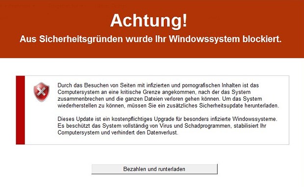 Windowssystem durch Trojaner blockiert