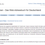 Web-Adressbuch Leseprobe: Urlaub und Reisen, Köthener Land