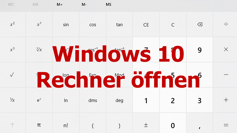 Windows 10 Rechner öffnen