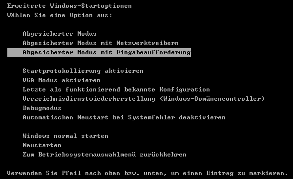 Windows im abgesicherten Modus starten
