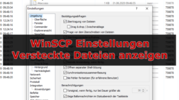 WinSCP Einstellungen: htaccess und andere versteckte Dateien anzeigen