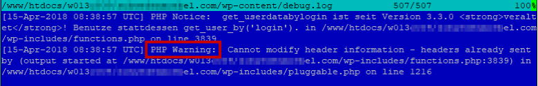 Wordpress Debug-Log